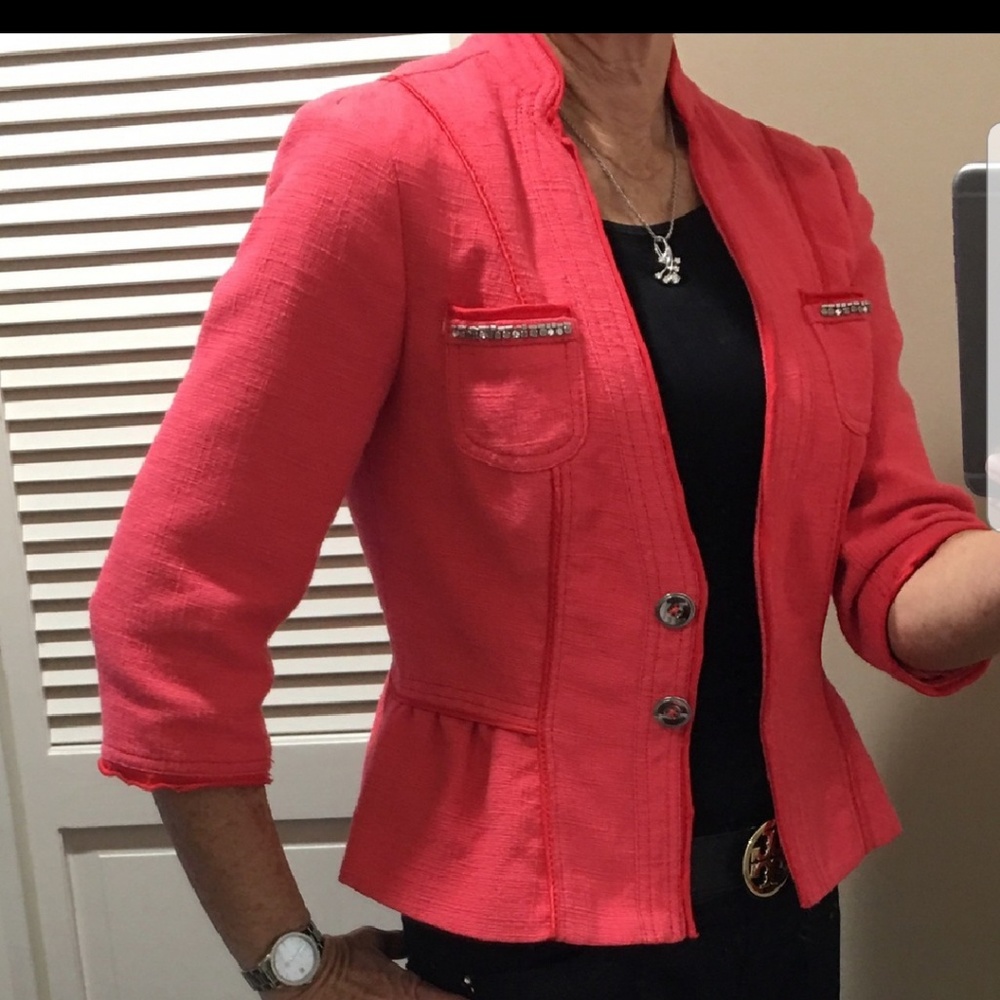 WHBM coral blazer